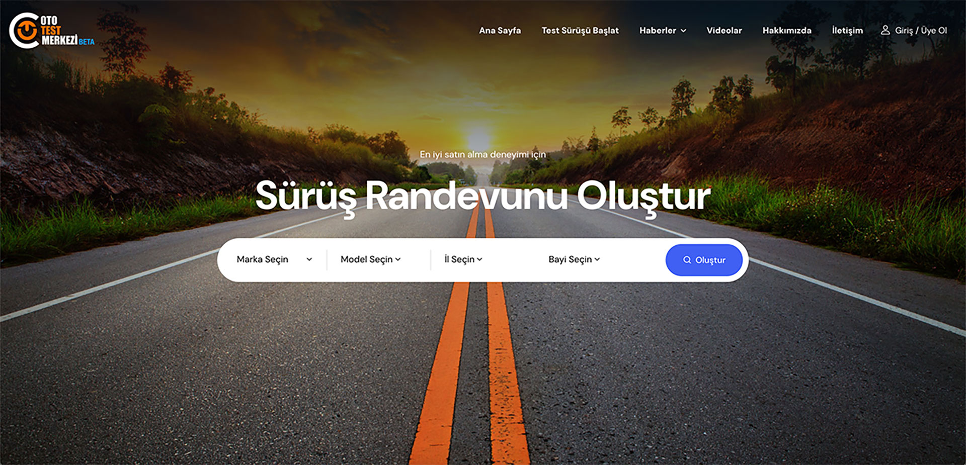 Test Sürüşü Randevusu Anında 1 Test Sürüşü Randevusu Anında