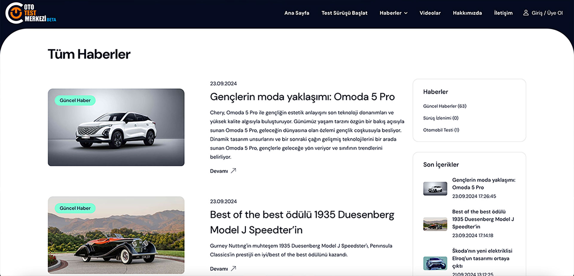 Test Sürüşü Randevusu Anında