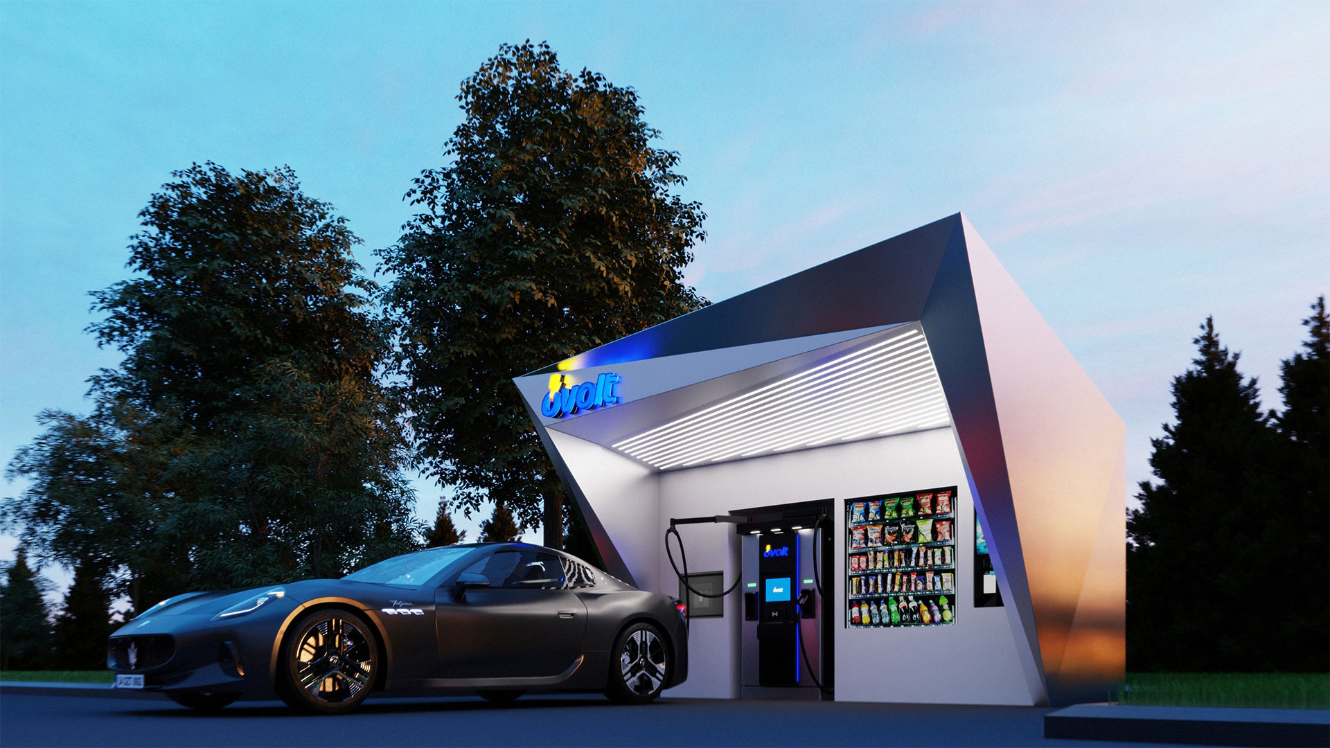 Kiosk Modeli Şarj İstasyonu 1 Kiosk Modeli Şarj İstasyonu
