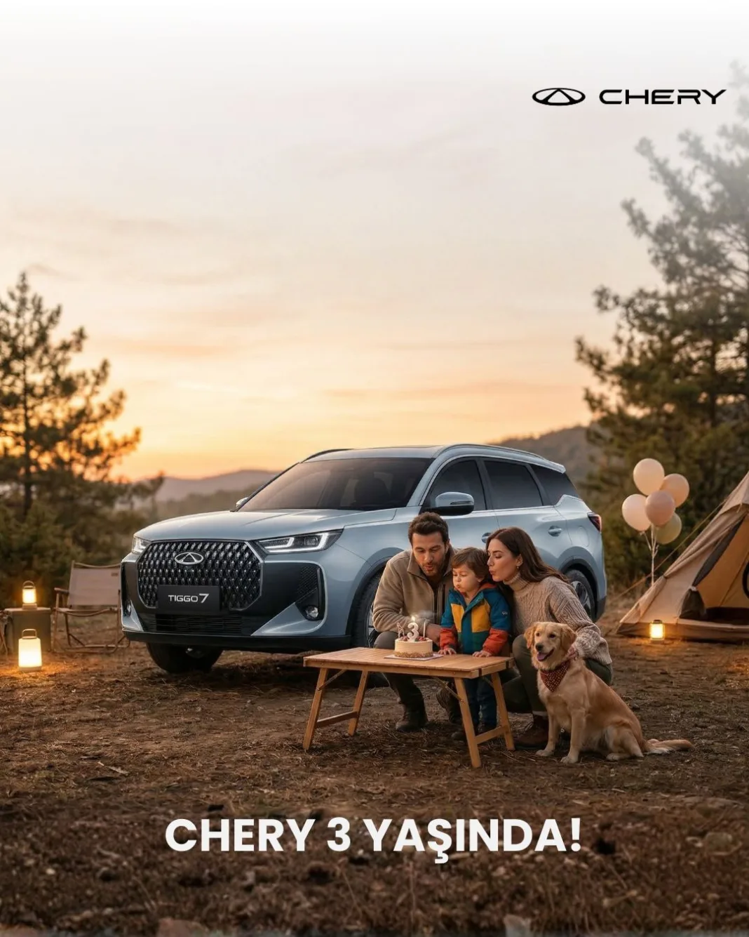 Chery 3 yaşında
